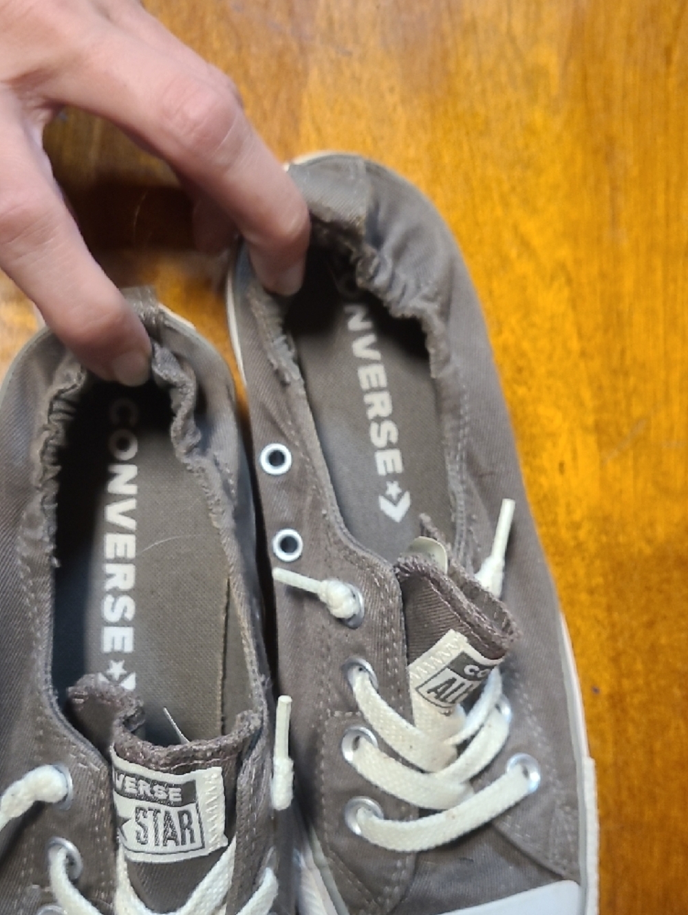 Converse Low-Top Slip-On Sneakers in Gray and White - Picture 6 of 6